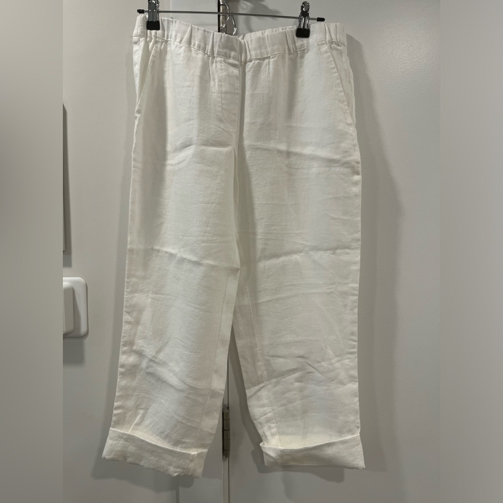 J Jill small petite white linen pant